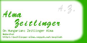 alma zeitlinger business card